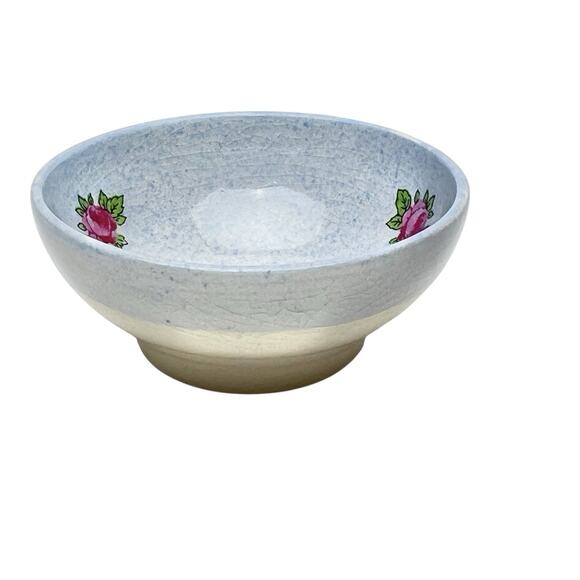 Vintage Mini Creamer And Bowl Lancaster Sandland Pink Flowers Hanley England - Picture 9 of 16